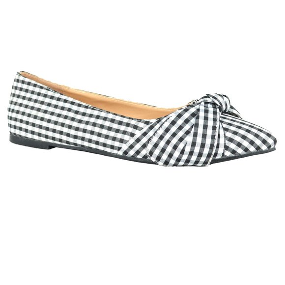 BLACK/WHITE FLAT BALLET - Picture 2 of 4